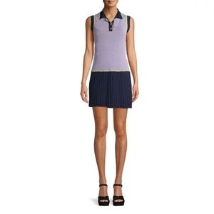 Sui by Anna Sui Lightweight Knit Tennis Inspired Dress